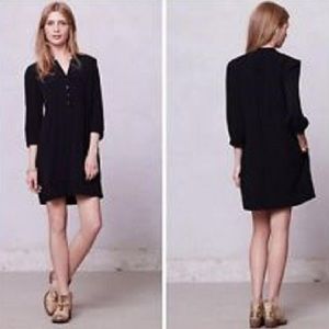 Anthropologie Black Maeve Cocktail Mid Dress